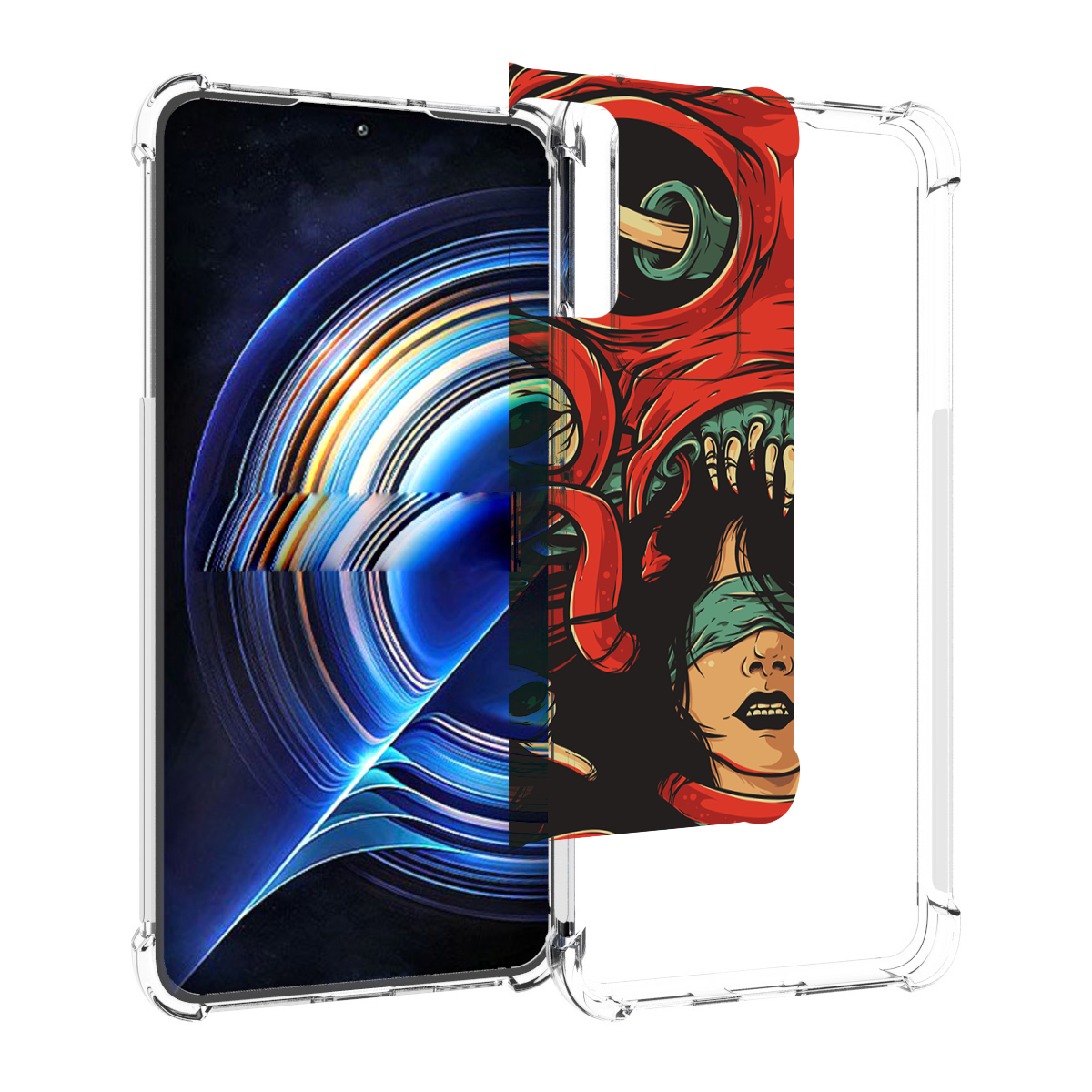

Чехол MyPads девушку-съедает-осьминог для Tecno Camon 19 Neo, Прозрачный, Tocco