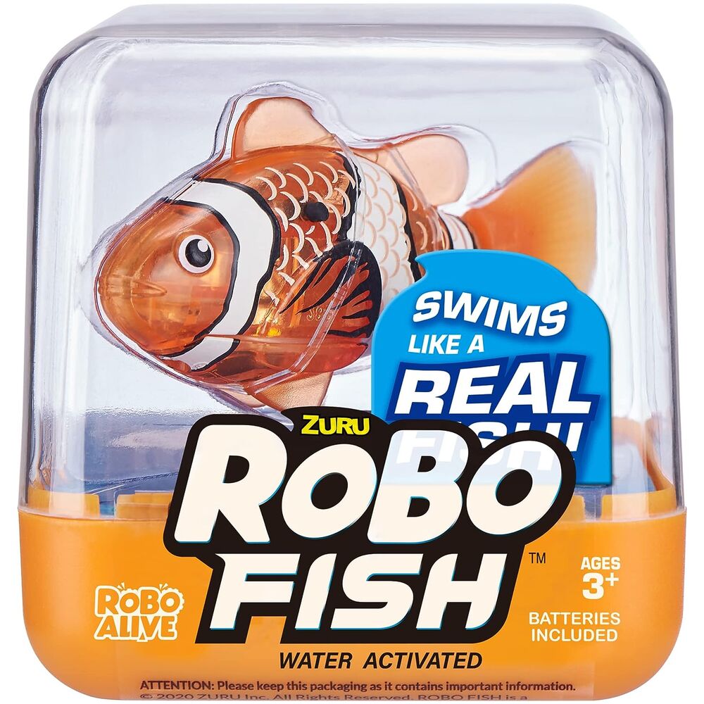 

Интерактивная игрушка ZURU RoboAlive Robo Fish плавающая рыбка, Разноцветный, 7191UQ1