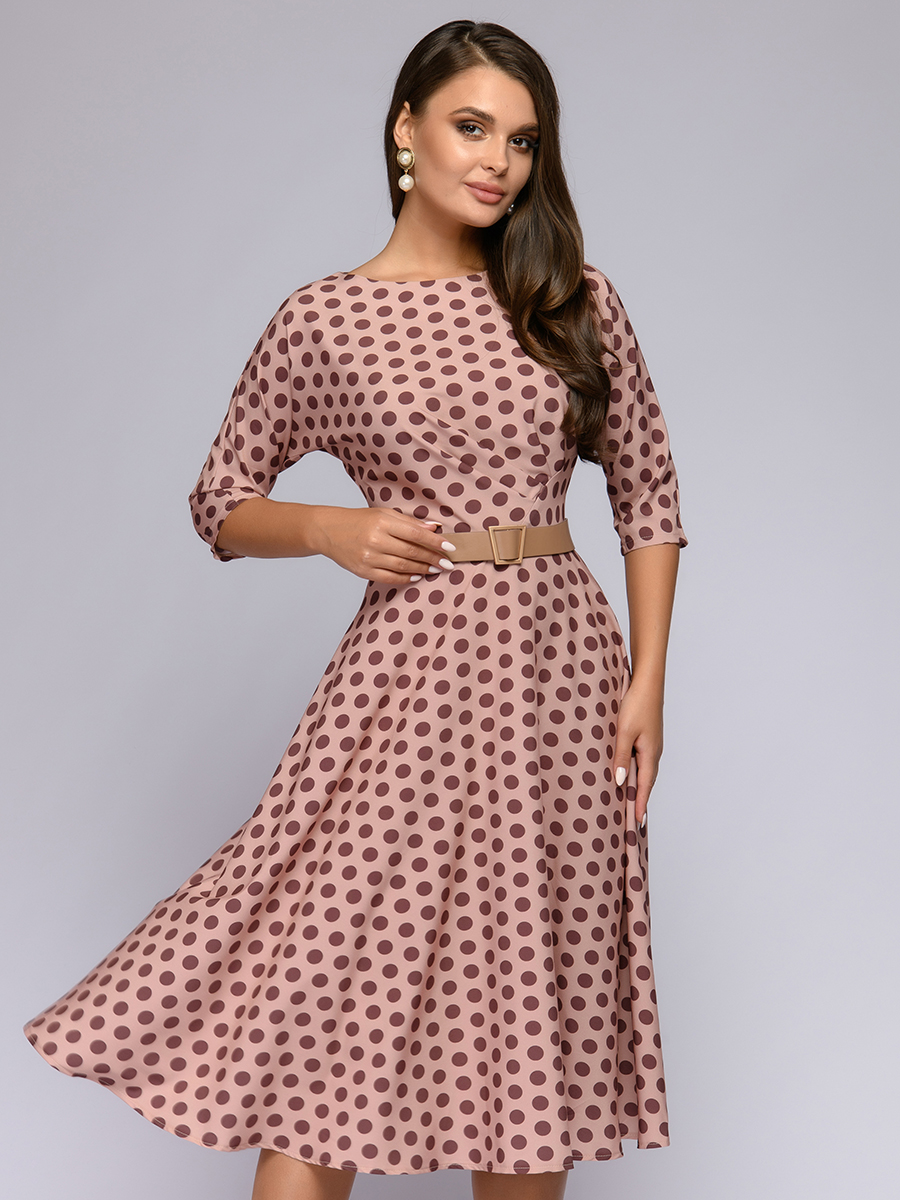 фото Платье женское 1001dress ak00087bg бежевое 42