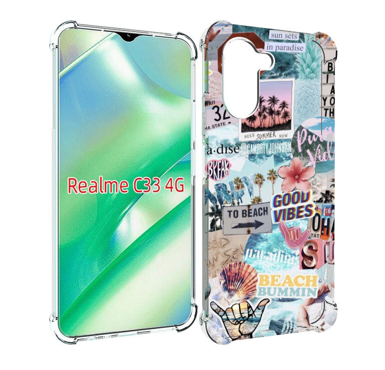 

Чехол MyPads Пляжи-постер для Realme C33 4G, Прозрачный, Tocco