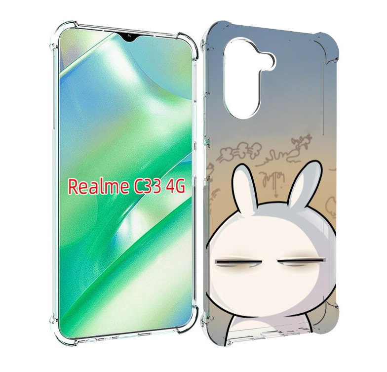 

Чехол MyPads Подозрительный-зайка для Realme C33 4G, Прозрачный, Tocco