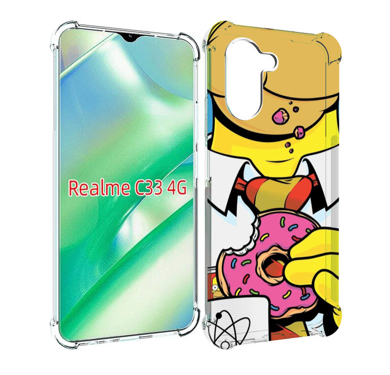 

Чехол MyPads Пончик для Realme C33 4G, Прозрачный, Tocco