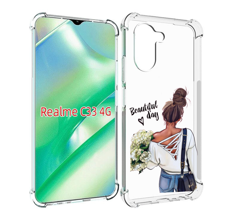 

Чехол MyPads Прекрасный-день для Realme C33 4G, Прозрачный, Tocco