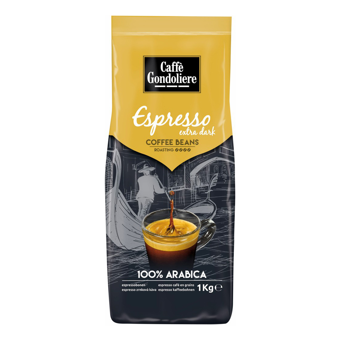 

Кофе Gondoliere Espresso Dark в зернах 1 кг