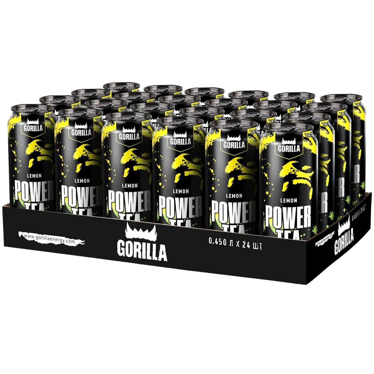 

Холодный чай Gorilla Power Tea Lemon 24 шт по 0,45 л