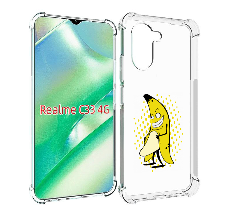 

Чехол MyPads Раздетый-банан для Realme C33 4G, Прозрачный, Tocco