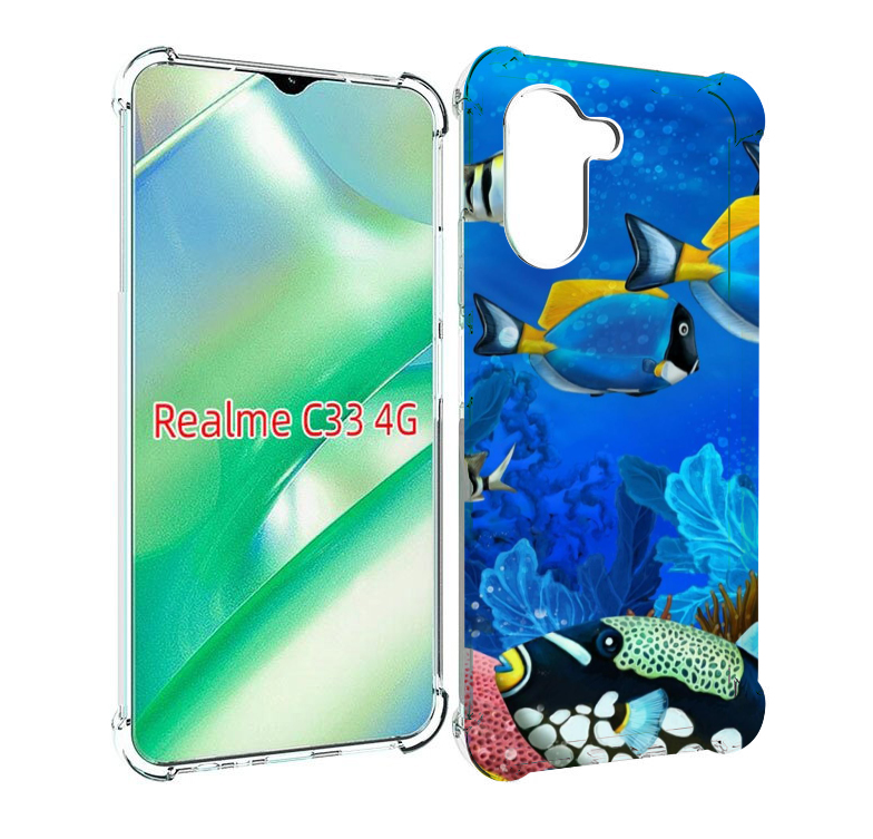 

Чехол MyPads Рыбки для Realme C33 4G, Прозрачный, Tocco