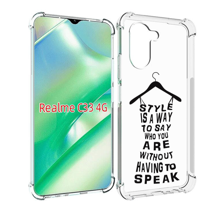 

Чехол MyPads Сарафан-из-слов для Realme C33 4G, Прозрачный, Tocco