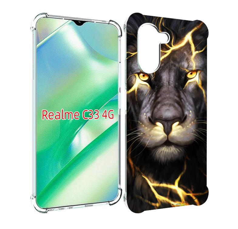 

Чехол MyPads Светящийся-лев мужской для Realme C33 4G, Прозрачный, Tocco