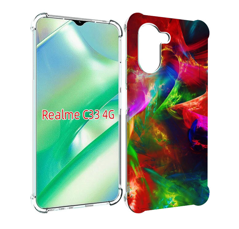 

Чехол MyPads Сияние-красок для Realme C33 4G, Прозрачный, Tocco