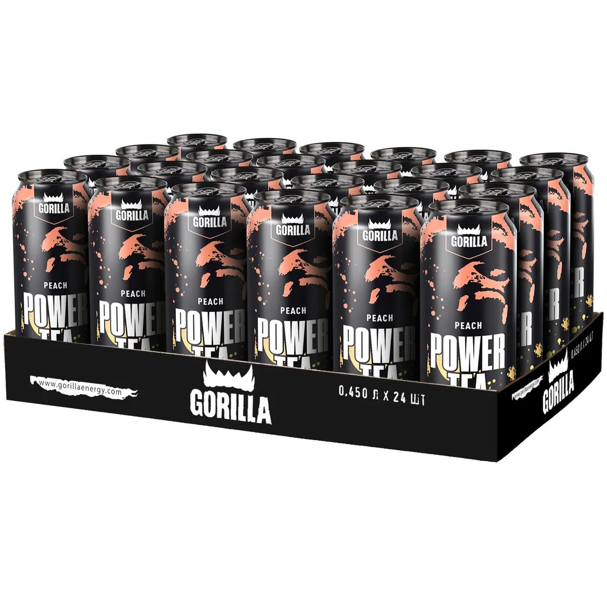 

Холодный чай Gorilla Power Tea Peach 24 шт по 0,45 л