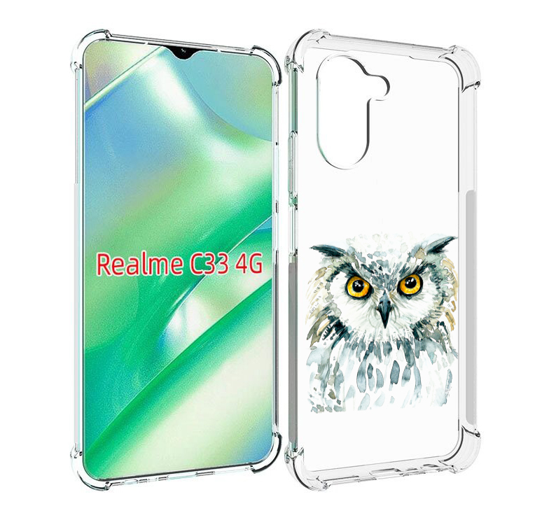

Чехол MyPads Серьезная сова для Realme C33 4G, Прозрачный, Tocco