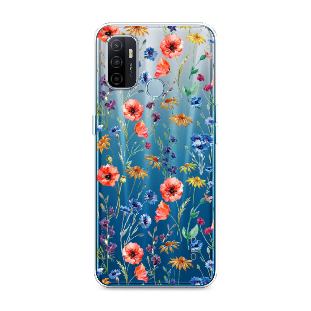 

Чехол Awog "Маки и васильки фон" для Oppo A53, 254350-8