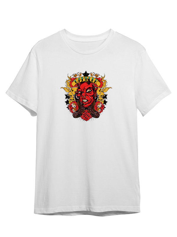 

Футболка унисекс СувенирShop Абстракция "Gambler / Skull / Череп" 75 белая 3XL (56-58), Абстракция "Gambler / Skull / Череп" 75