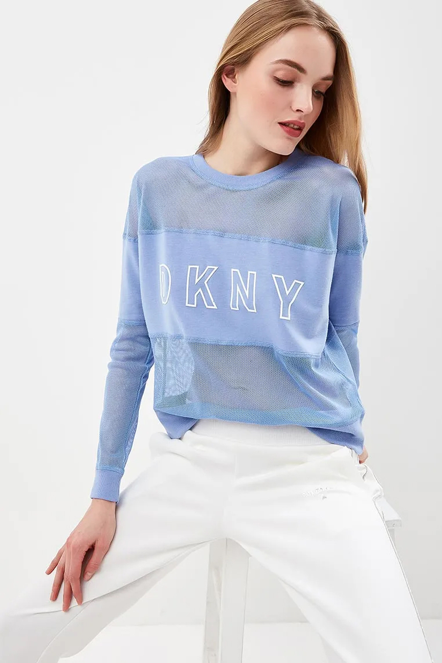 

Свитшот женский DKNY DP8T6177 голубой 42-44 RU, DP8T6177