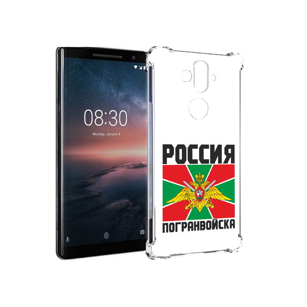 

Чехол MyPads Tocco для Nokia 8 Sirocco погранвойска (PT101581.91.548), Прозрачный, Tocco