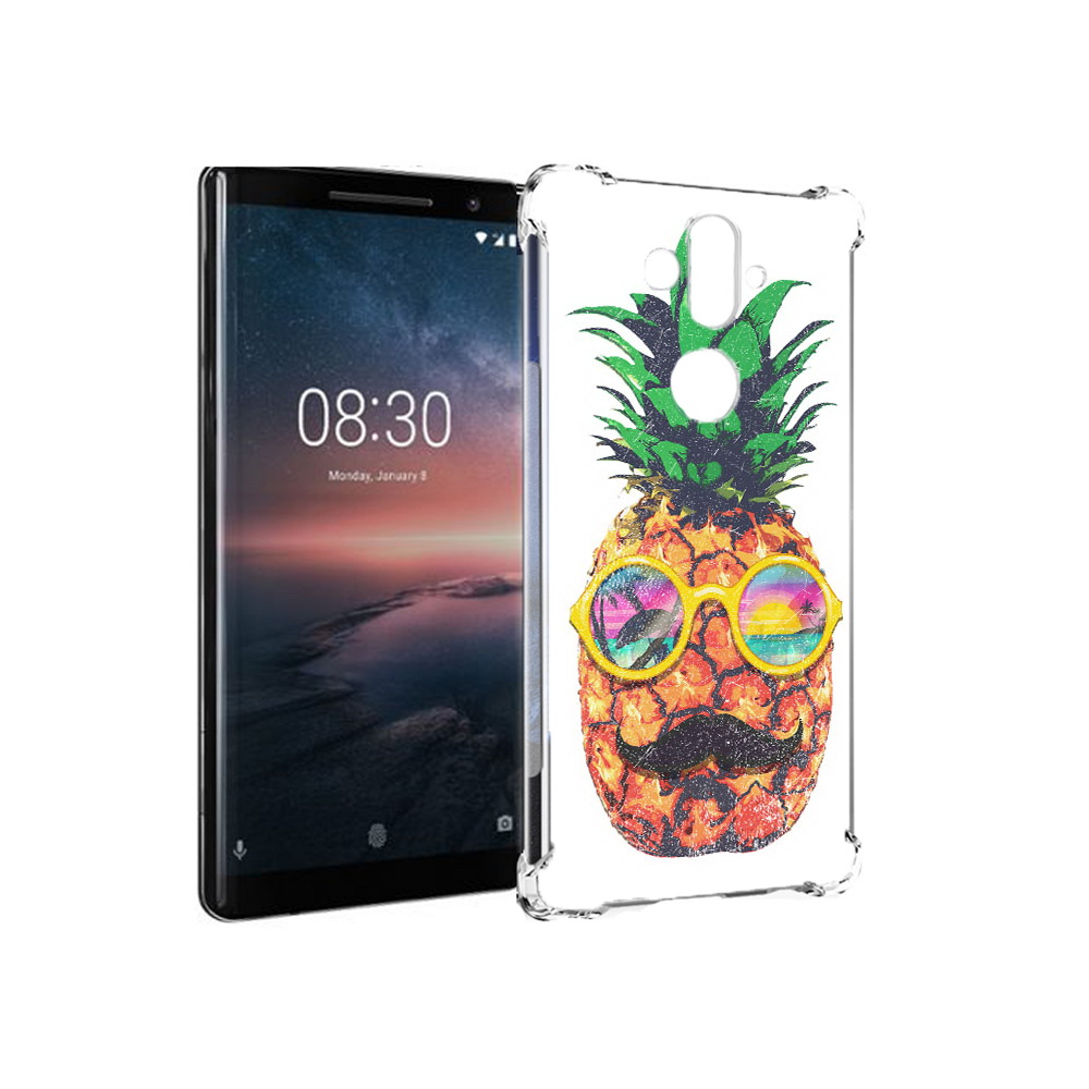 

Чехол MyPads Tocco для Nokia 8 Sirocco прикольный ананас с лицом (PT101581.91.556), Прозрачный, Tocco