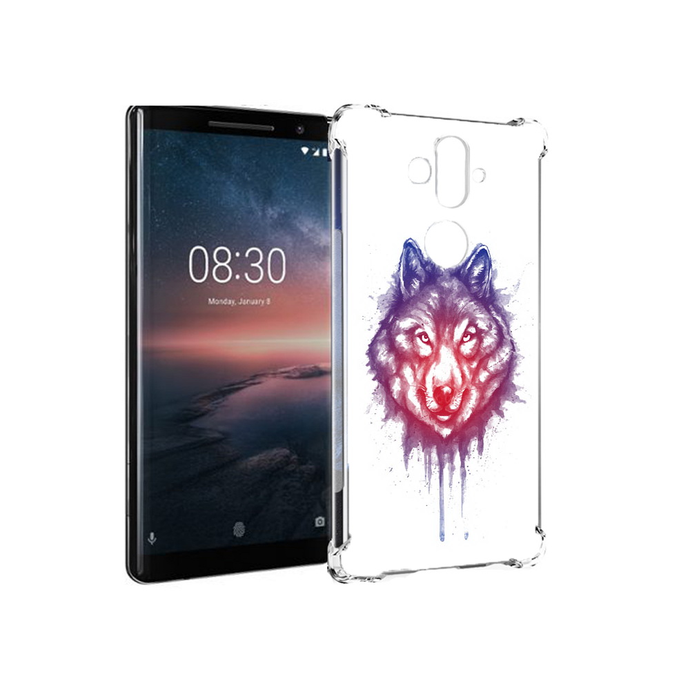 

Чехол MyPads Tocco для Nokia 8 Sirocco пушистый волк (PT101581.91.561), Прозрачный, Tocco