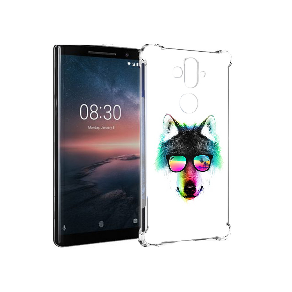 

Чехол MyPads Tocco для Nokia 8 Sirocco радужный волк (PT101581.91.567), Прозрачный, Tocco