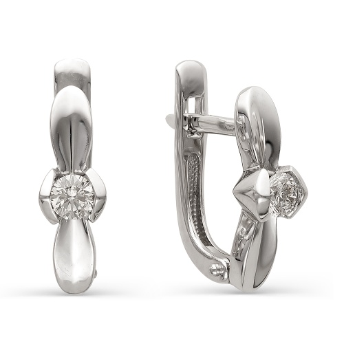 

Серьги из белого золота с бриллиантом Yahont 103971, 103971