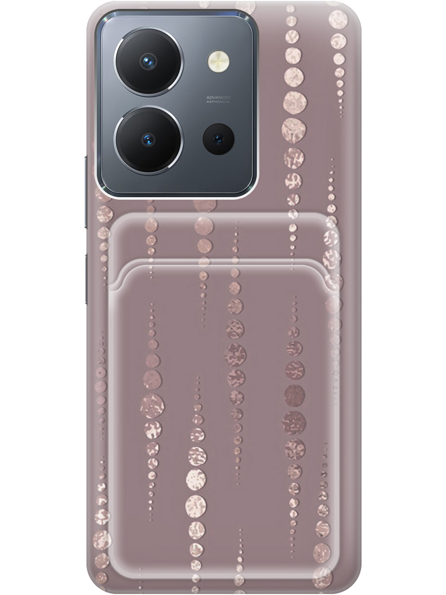

Силиконовый чехол на Vivo Y36 с рисунком "Монеты в розовых песках", Белый;розовый, 20011967