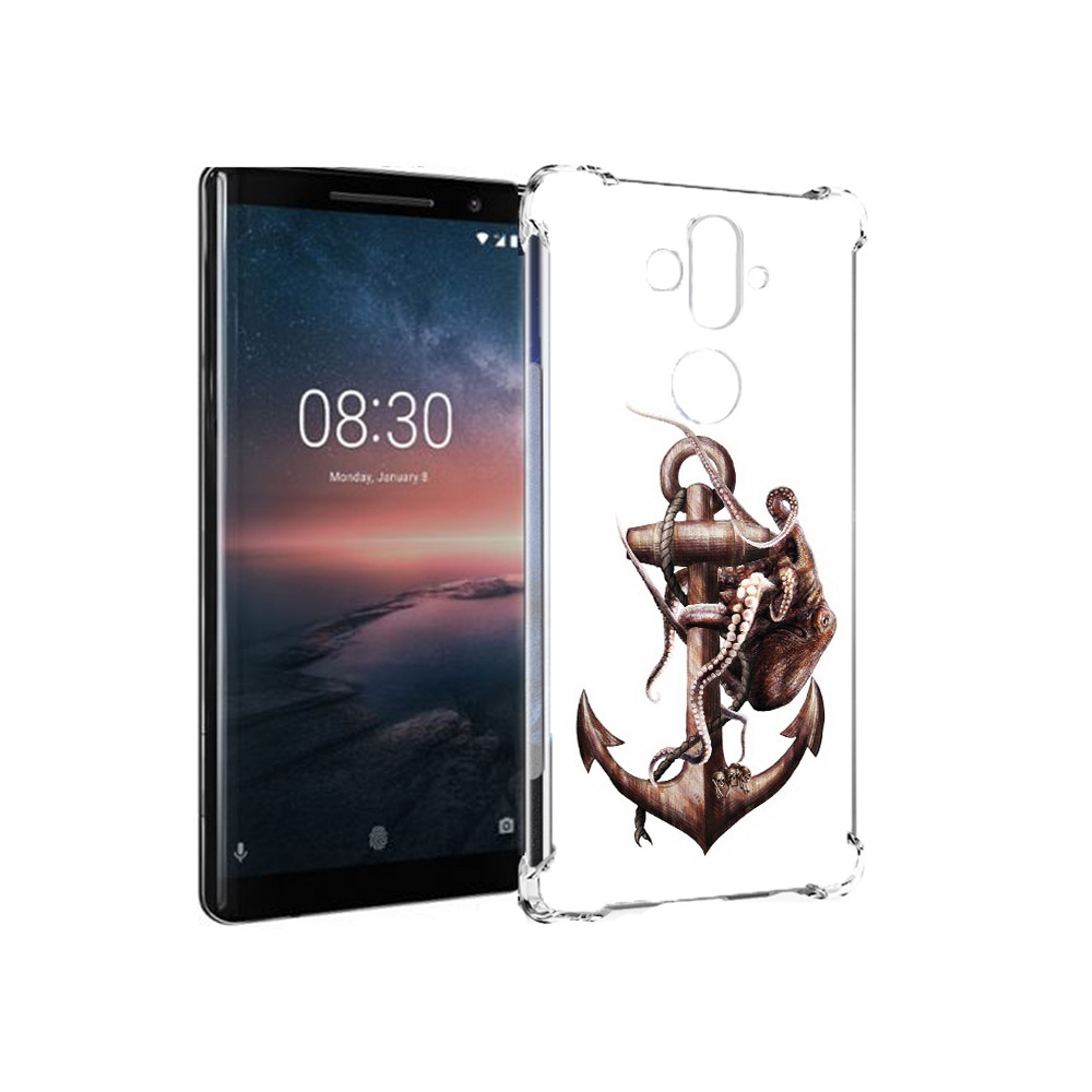 

Чехол MyPads Tocco для Nokia 8 Sirocco ржавый якорь (PT101581.91.579), Прозрачный, Tocco