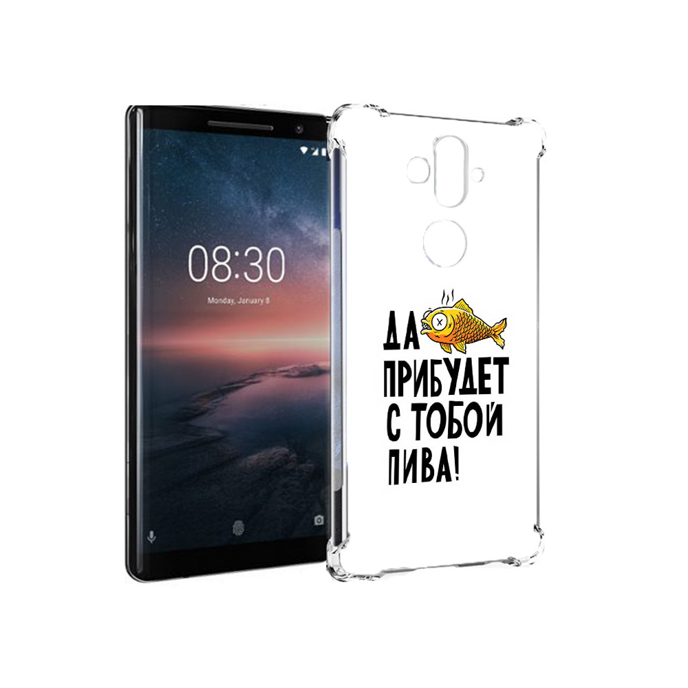 

Чехол MyPads Tocco для Nokia 8 Sirocco ДА прибудет с тобой пива (PT101581.91.58), Прозрачный, Tocco