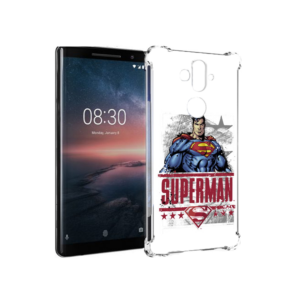 

Чехол MyPads Tocco для Nokia 8 Sirocco рисунок супермен (PT101581.91.583), Прозрачный, Tocco
