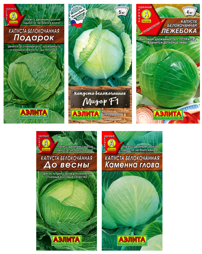 

Семена набор капуста белокочанная Аэлита 93660 5 уп., Набор семян белокачанной капусты N1 / Семена белокачанной капусты