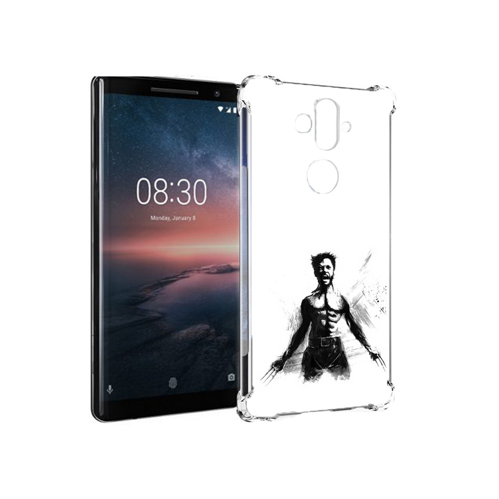 

Чехол MyPads Tocco для Nokia 8 Sirocco росомаха (PT101581.91.587), Прозрачный, Tocco