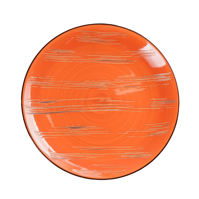 Тарелка обеденная Scratch, d=28 см, цвет оранжевый