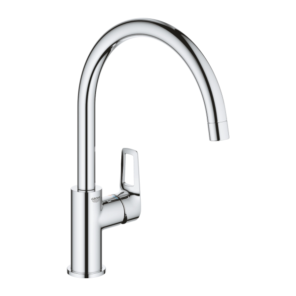 фото Смеситель для мойки grohe с высоким c-образным изливом start loop 31374001