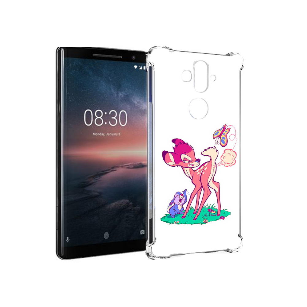 

Чехол MyPads Tocco для Nokia 8 Sirocco смешной олененок (PT101581.91.610), Прозрачный, Tocco