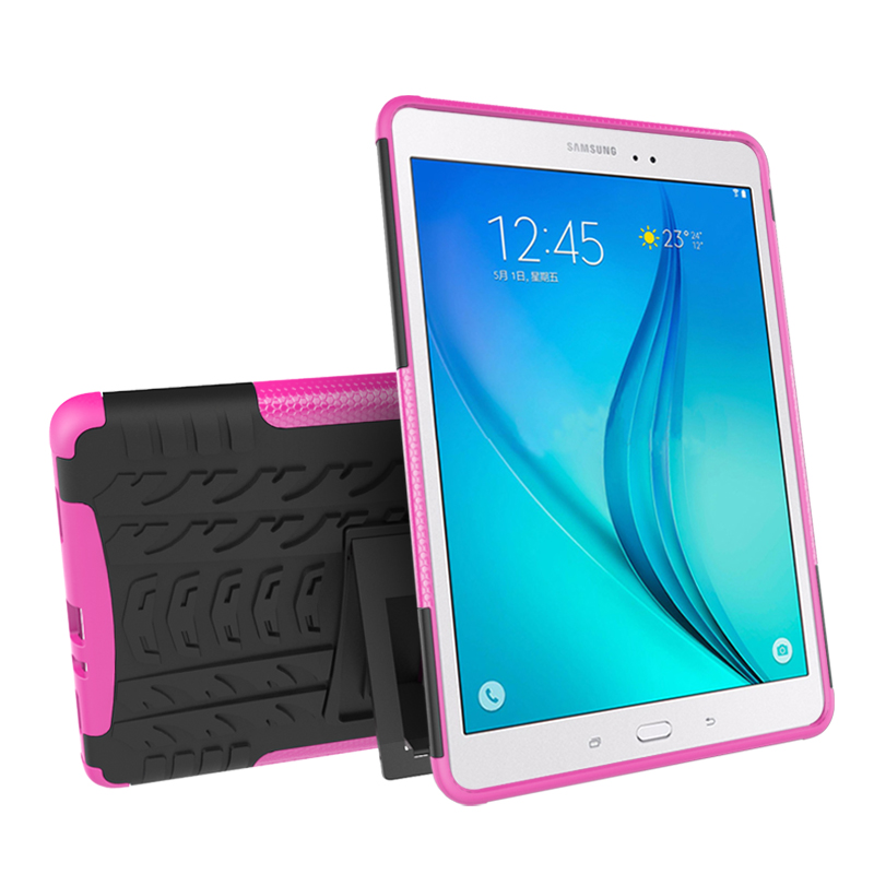 

Бампер MyPads для Samsung Galaxy Tab A 9.7 T550/555 черно-розовый, Heavy