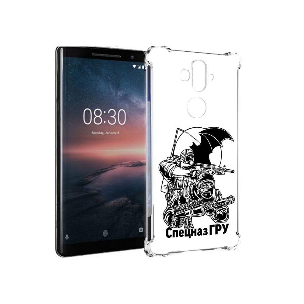 

Чехол MyPads Tocco для Nokia 8 Sirocco спецназ гру (PT101581.91.618), Прозрачный, Tocco