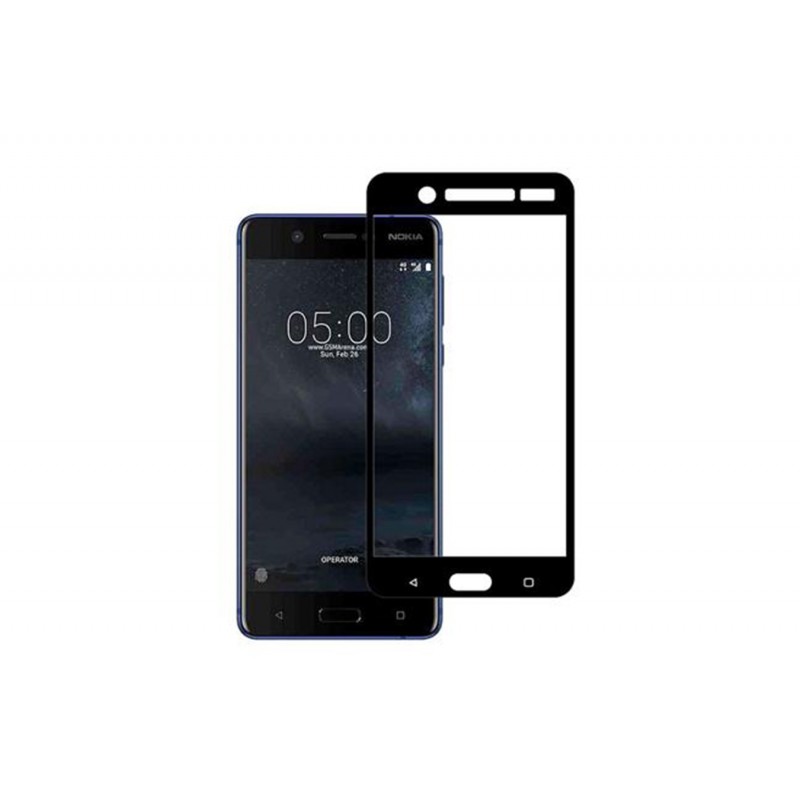 

Защитное стекло для Nokia 5 (Черное), Nokia 5