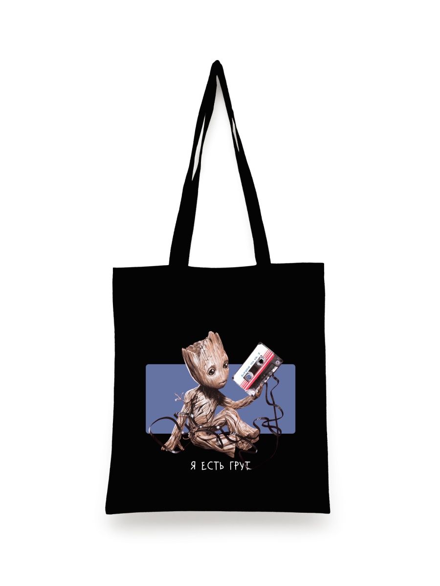 

Шоппер унисекс Каждому Своё Грут/Groot/Стражи Галактики MVGR5, черный, Грут/Groot/Стражи Галактики MVGR5