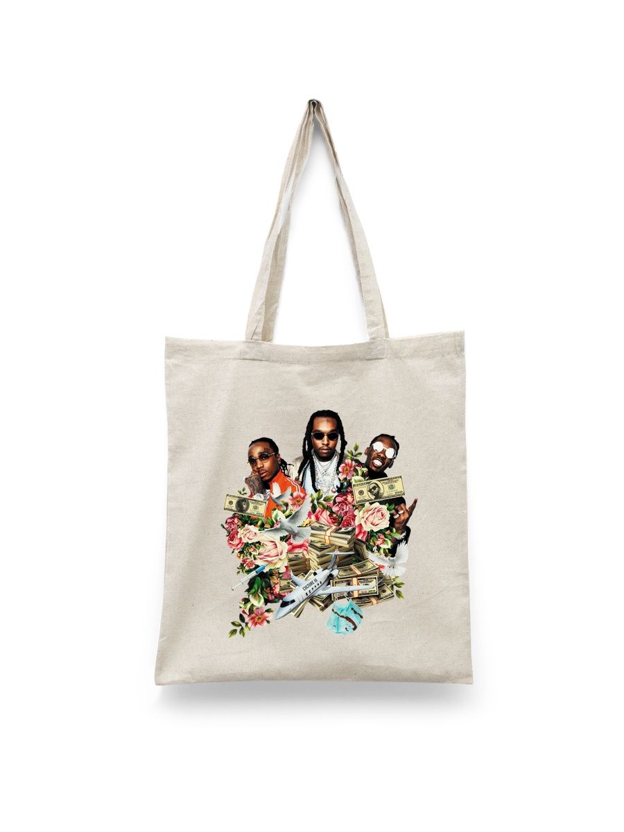 

Шоппер унисекс Каждому Своё Migos/Мигос/Takeoff/Quavo/Offset MGMG4, белый, Migos/Мигос/Takeoff/Quavo/Offset MGMG4