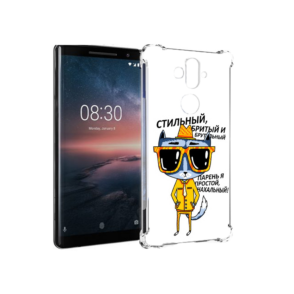 

Чехол MyPads Tocco для Nokia 8 Sirocco стильный кот (PT101581.91.625), Прозрачный, Tocco