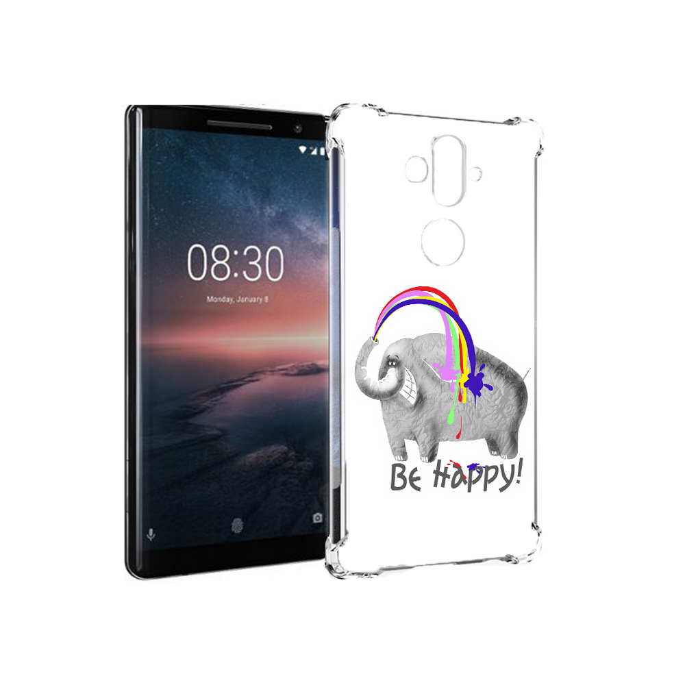 

Чехол MyPads Tocco для Nokia 8 Sirocco счастливый слон (PT101581.91.632), Прозрачный, Tocco