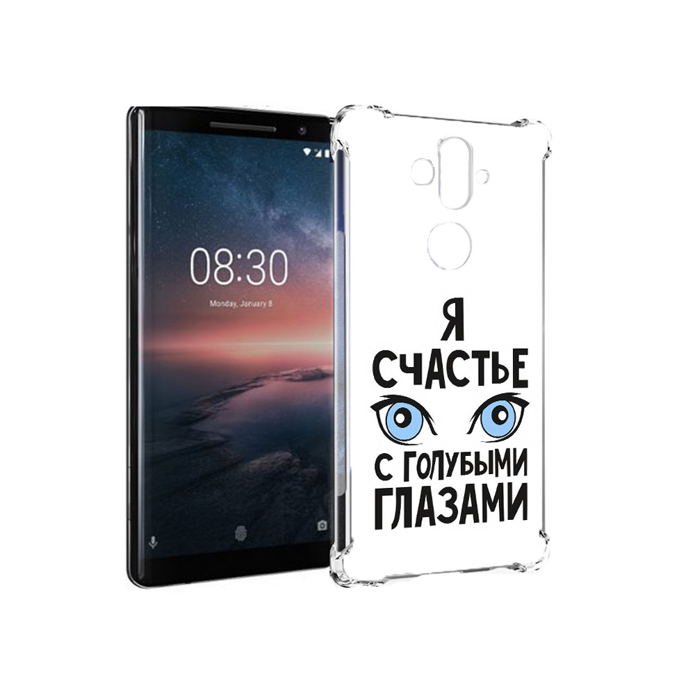 

Чехол MyPads Tocco для Nokia 8 Sirocco счастье с голубыми глазами (PT101581.91.633), Прозрачный, Tocco