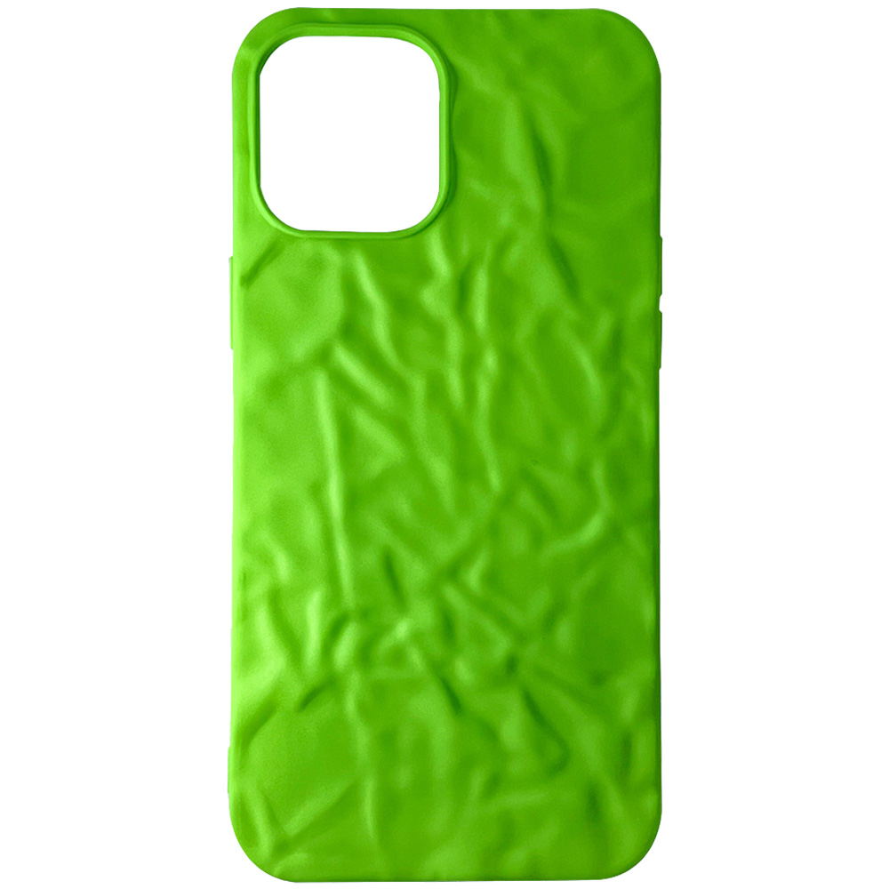 

Силиконовый чехол с текстурой фольги для iPhone 12 Pro/12, iGrape (Ультра-зеленый матовый), Чехол