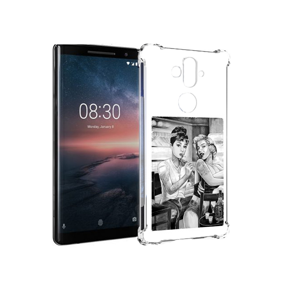 

Чехол MyPads Tocco для Nokia 8 Sirocco тату мастер (PT101581.91.637), Прозрачный, Tocco