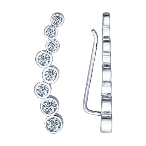 

Серьги из серебра с фианитом Yahont 113475, 113475