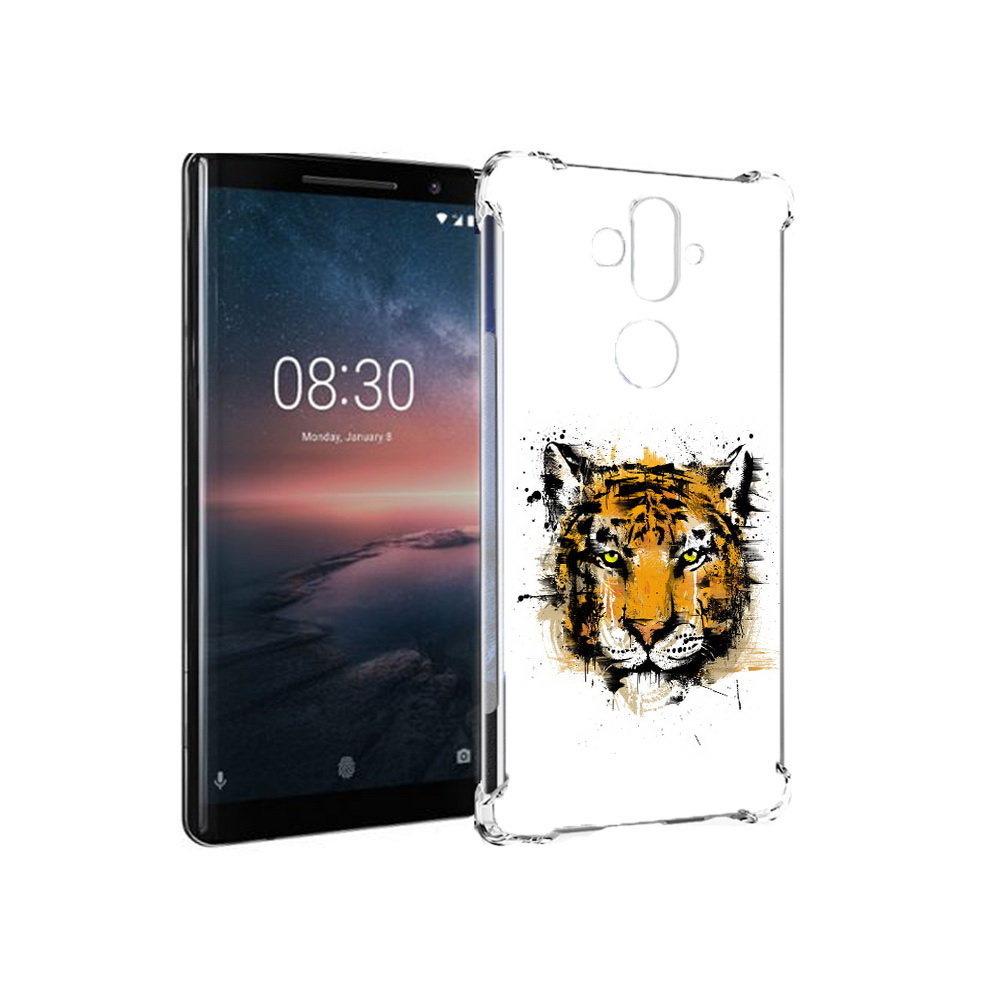 

Чехол MyPads Tocco для Nokia 8 Sirocco тигруля (PT101581.91.643), Прозрачный, Tocco