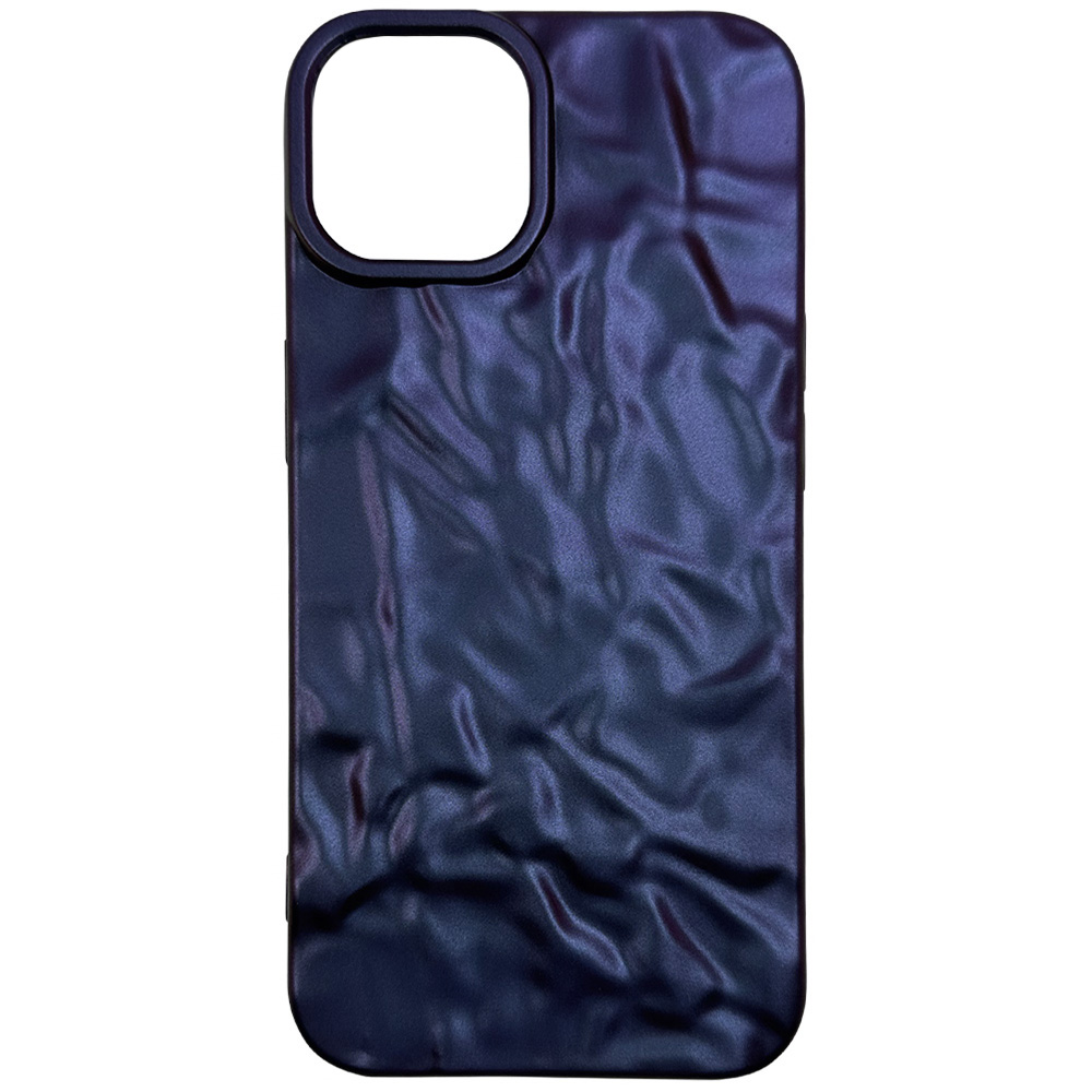 

Силиконовый чехол с текстурой фольги для iPhone 13, iGrape (Фиолетовый матовый), Чехол
