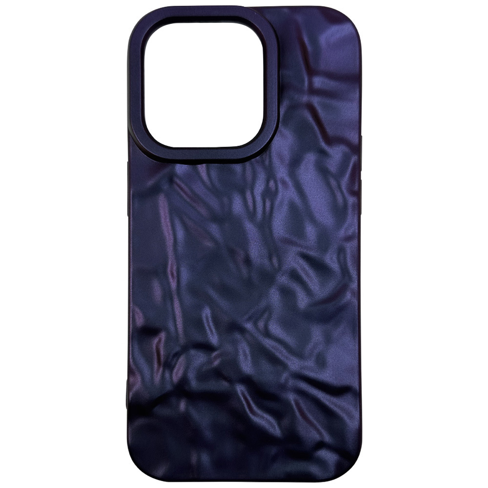 

Силиконовый чехол с текстурой фольги для iPhone 13 Pro, iGrape (Фиолетовый матовый), Чехол