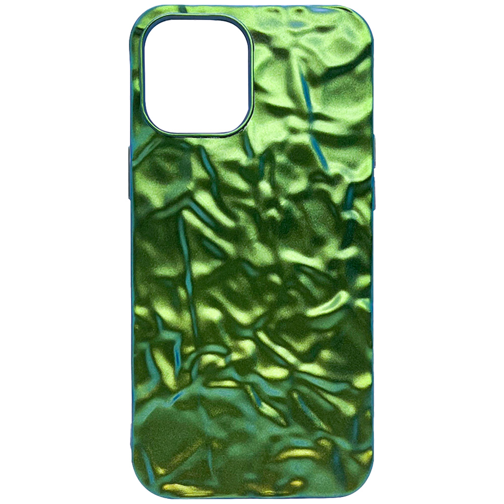 

Силиконовый чехол с текстурой фольги для iPhone 13 Pro Max, iGrape (Зеленый матовый), Чехол