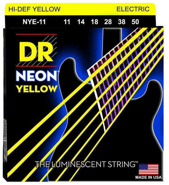 Струны для электрогитар люминесцентные DR NYE-11-50 NEON YELLOW 1686₽