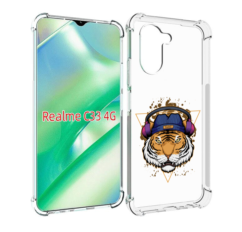 

Чехол MyPads Тигр-Свэг для Realme C33 4G, Прозрачный, Tocco